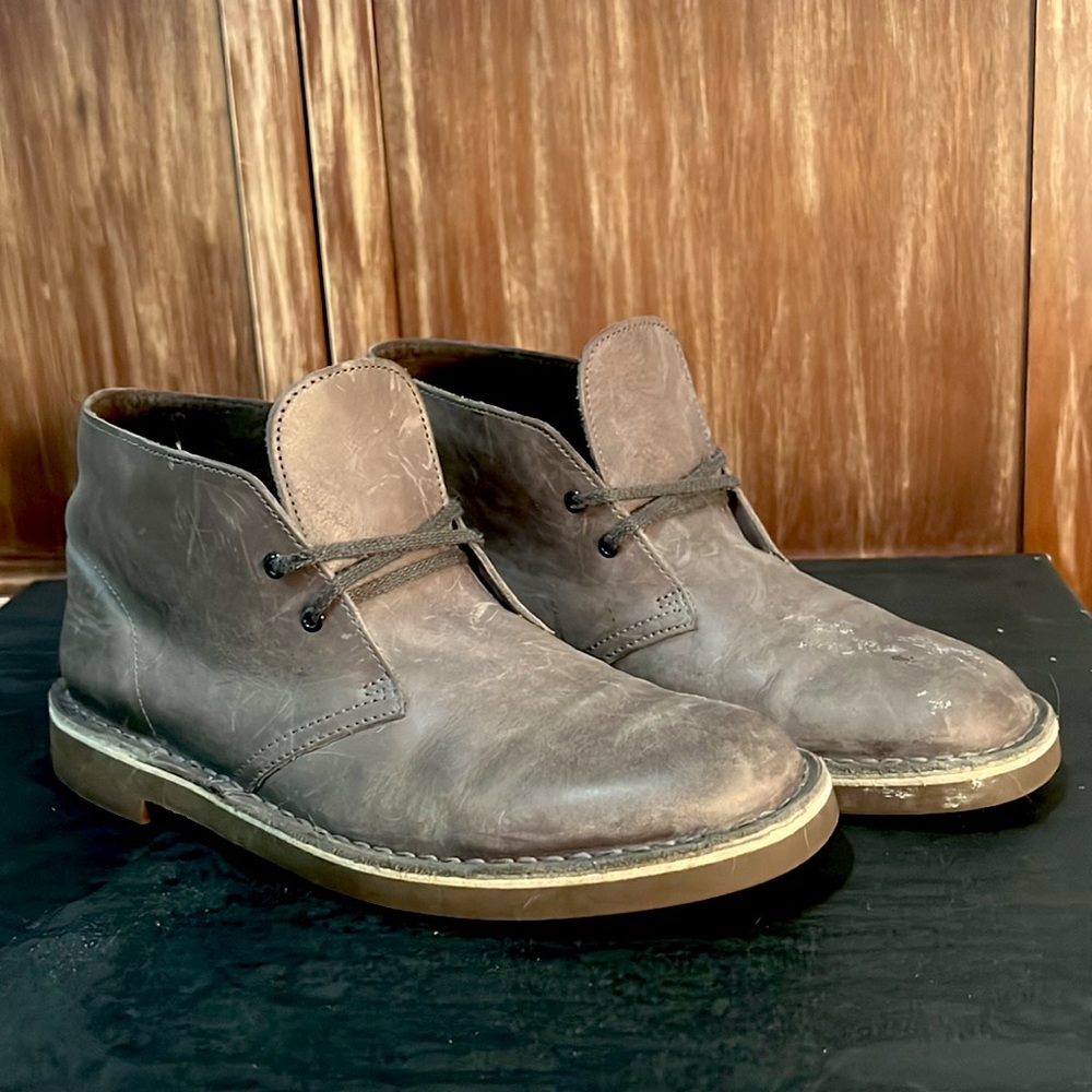 Clarks Desert Boots Grey Leather 8.5